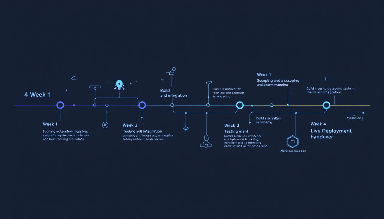 AI chatbot development Australia deployment timeline for small business