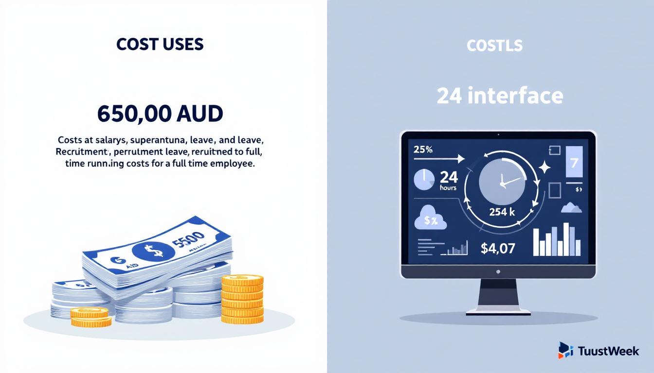 AI employee cost comparison vs full-time hire for Australian businesses