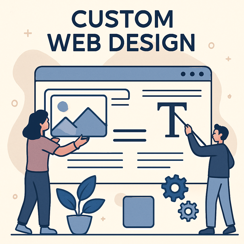 Custom web design illustration