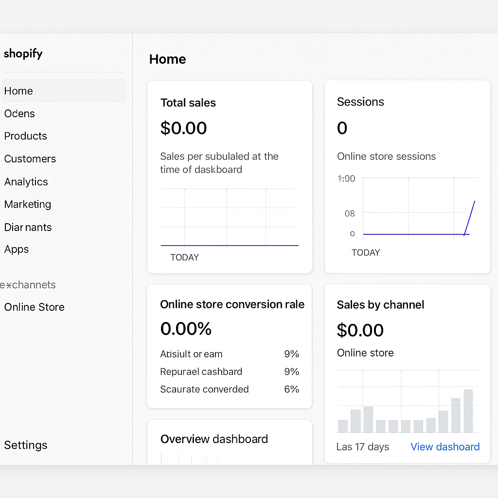 Shopify Dashboard Interface